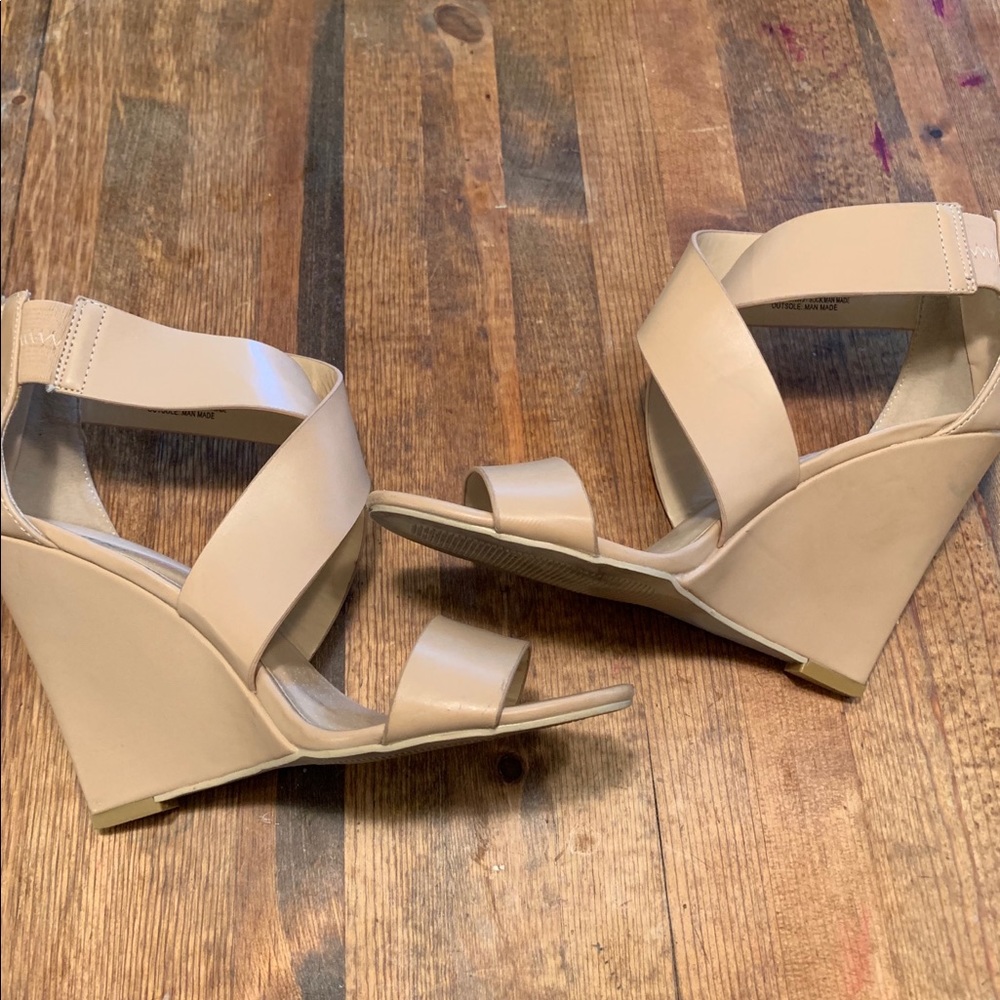 Just Fab Nude Wedges